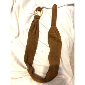 Pellatori Brown Suede genuine leather waist belt - Small